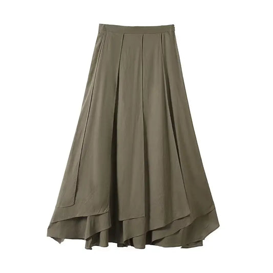 KAR&OT ZA Women's Clothing 2025 Summer New Style Drape Irregular Skirt Half-length Skirt 5226588