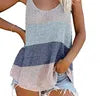 Color Block V Neck Womens Shirts and Tank Tops Knitted Vest Tops Sleeveless Women Blouse Custom Logo 2022 Spring Sexy Lady Top