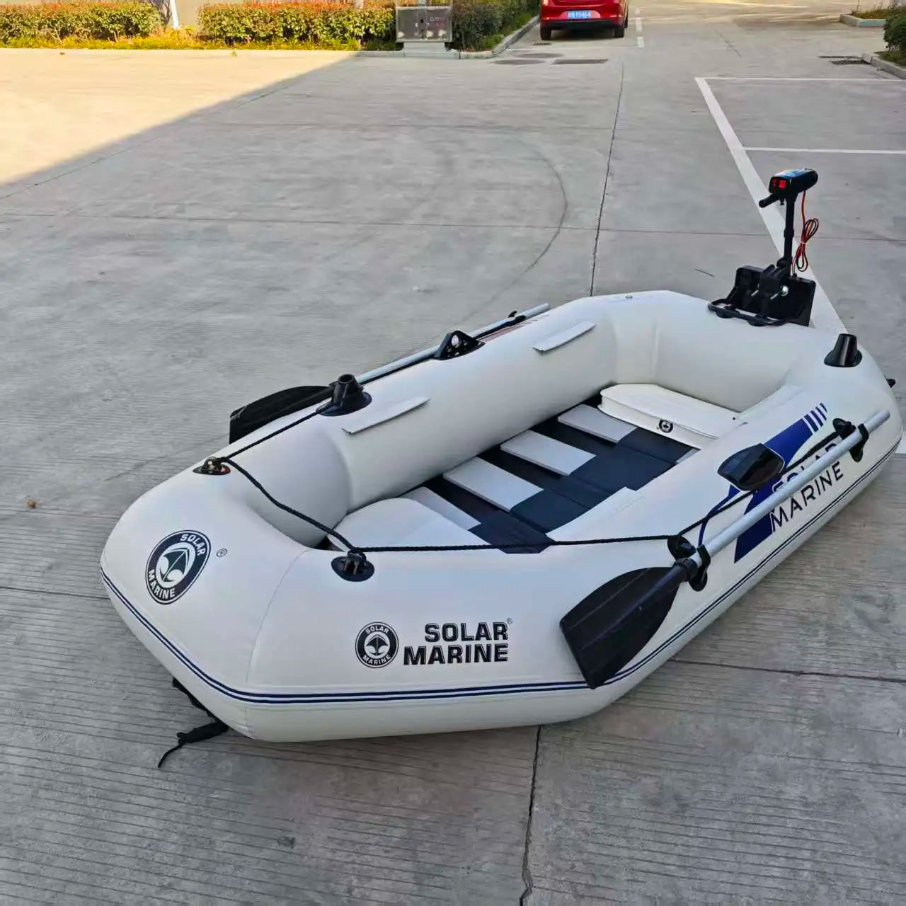 B175 1 Person 175cm Inflatable Rowing Boat Kayak Canoe Drifting Raft Dinghy Hovercraft Outdoor Fishing Diving Surfing Wood Floor
