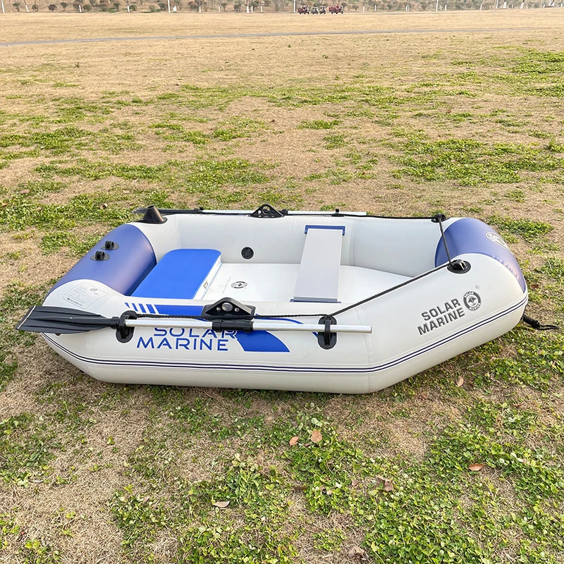 Solar Marine 2 Person PVC Fishing Boat 2M Inflatable Kayak Wear-resistant Canoe Waterplay Craft with Free Accessories
