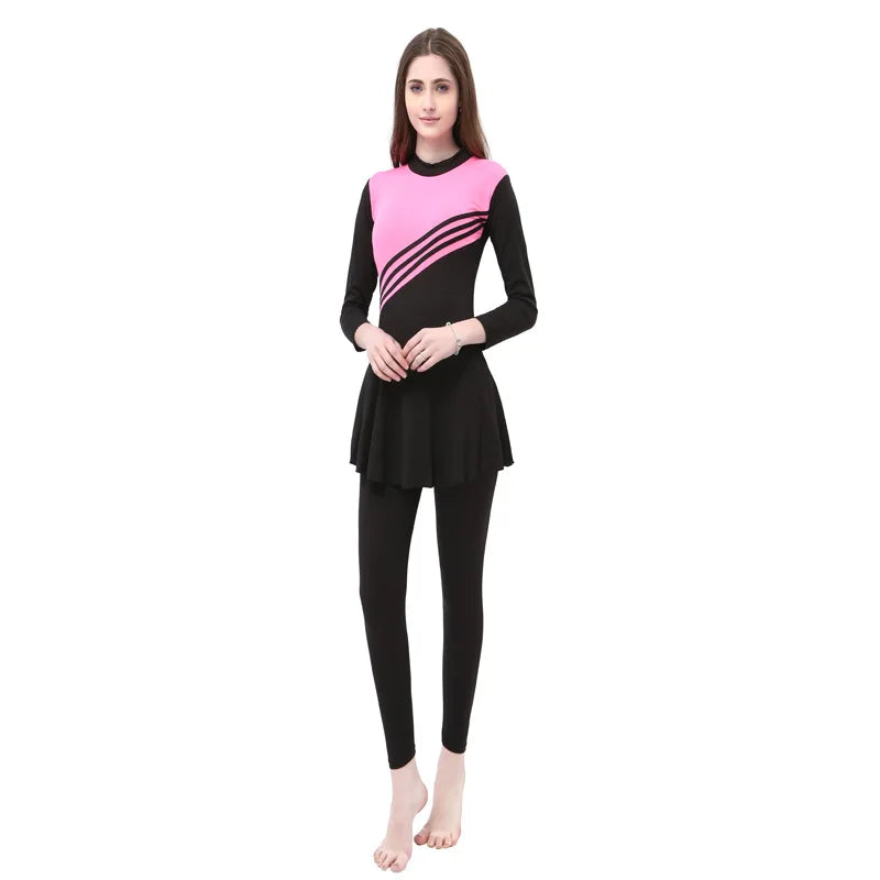 Adult Swim Wear Beachwear Full Piece Swimsuit Women Islamic Swimwear Children Swimsuit