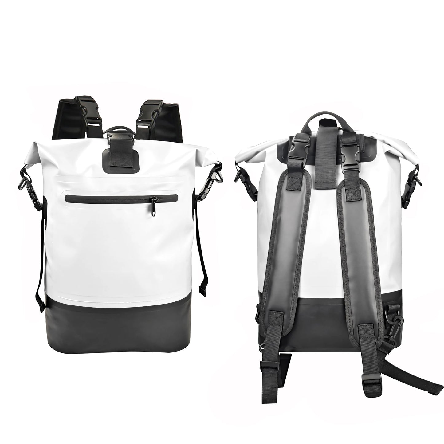 500D PVC Dry Bag 50L Waterproof Backpack with Double Strap for Casual Outdoor Sports