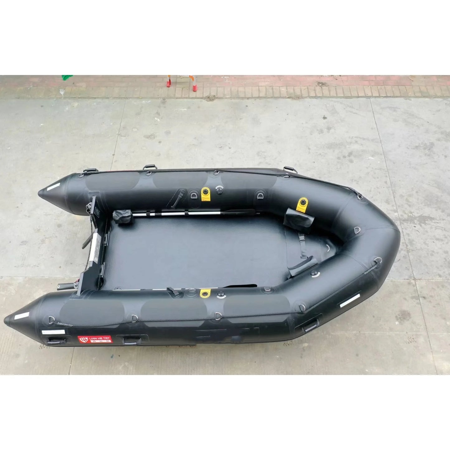 Havospark HW-R01 1 Person Inflatable Kayak Fishing Boat with LDPE/HDPE Hull Black Color Drifting Ready