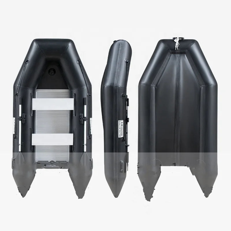 Havospark HW-R01 1 Person Inflatable Kayak Fishing Boat with LDPE/HDPE Hull Black Color Drifting Ready