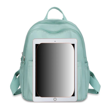 Nylon Fabric Multi Compartment Practical Women's Backpack for Outdoor Commuting, Versatile Zipper Closure,  Single Shoulder Bag