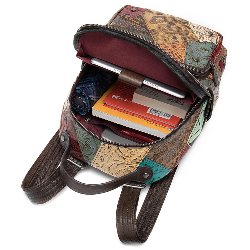 Marrant Genuine Leather Vintage  Girls Backpack High-quality Large-capacity Woman Backpack Luxury Leather Backpack