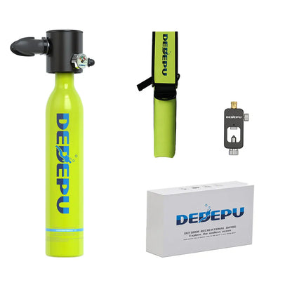 DEDEPU 0.5L scuba tank Small Scuba Diving Green Air Tank for Underwater Sports