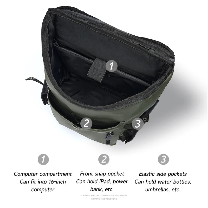 MOYYI Smart 15.6 Inch Laptop Backpacks Large Capacity Oxford Backpacks for Men Outdoor Travel Zipper Men's Backpack