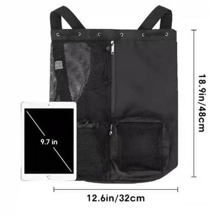 Swim Diving Bag Mesh Drawstring Backpack Wet Beach Gym Backpack