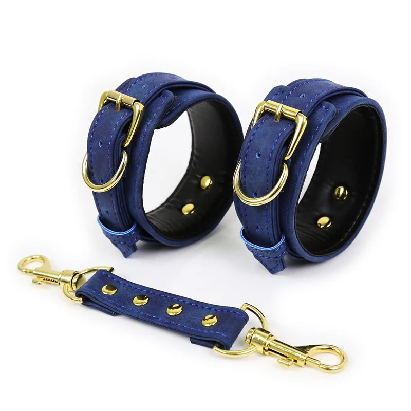 Adults Toys SM Products Sex Toys PU Leather Handcuffs Ankle Cuffs Bondage Gear bdsm Toys SEX Adult Games jugetes sexuales