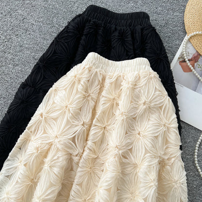 Boutique Wholesale 2025 Spring Fashion New French High Waisted A-line Sweet Temperament Women's Half Skirt