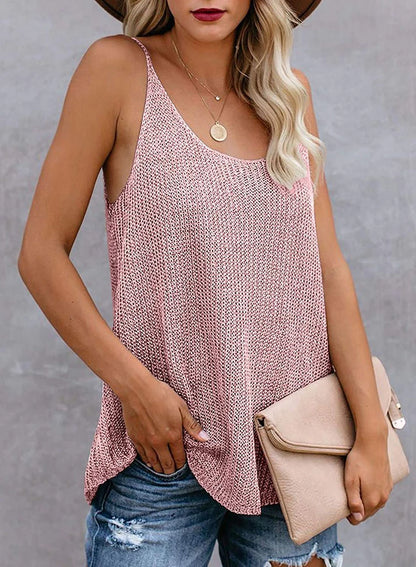 Color Block V Neck Womens Shirts and Tank Tops Knitted Vest Tops Sleeveless Women Blouse Custom Logo 2022 Spring Sexy Lady Top