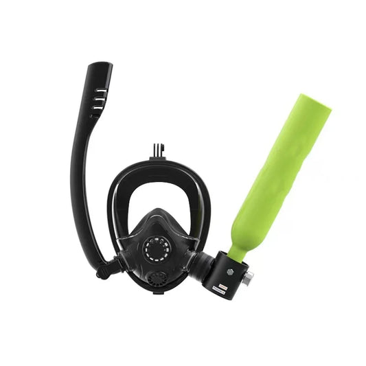 Underwater  Mini Scuba Tank Set with Snorkel Mask 0.5L Portable with Full Face Diving Mask  with High Pressure Pump