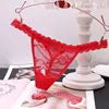 Customized Ladies Letter Thong Sexy High Quality Love Letter Eyelash Lace Panty Flower Women's Panties Lingerie