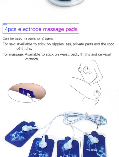 E-Stim Bdsm Toys Electro Stimulator Anal Shock Electro Sex Nipple Clamps Penis Ring Taser Electric Pad Sex Toys With Current