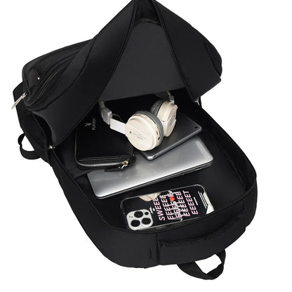 Large Capacity Men's Printed Logo Backpack Business Computer Travel Bag for College Students School for Business Trip Hiking