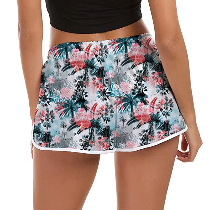 Woman Swim Shorts Women Summer Beach Gym Shorts Mujer Sexy Sport Loose Surf Swimwear Athletic Running Board Short Pant Quick Dry