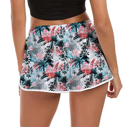 Woman Swim Shorts Women Summer Beach Gym Shorts Mujer Sexy Sport Loose Surf Swimwear Athletic Running Board Short Pant Quick Dry