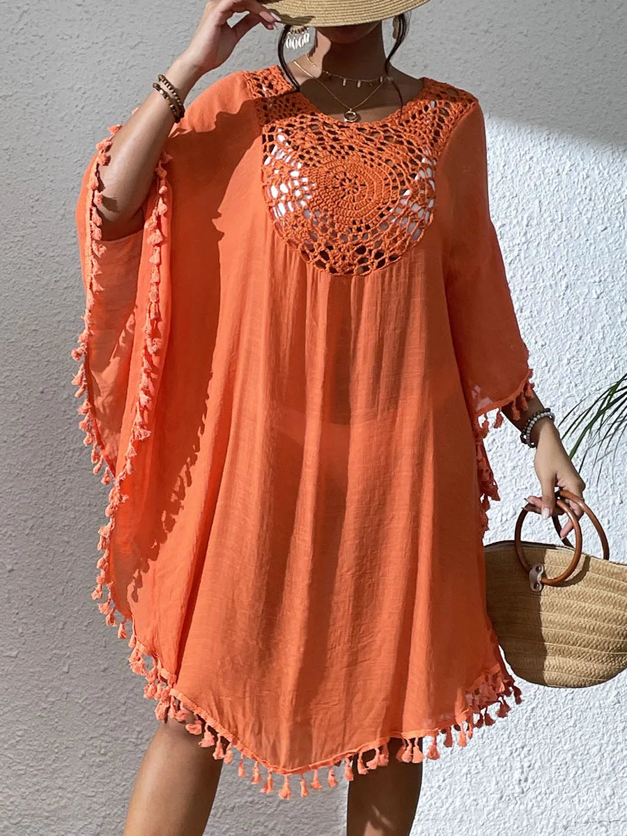 Private Label  No MOQ Woman Sexy Bikini Coverups Crochet Long Sleeve Swimsuit Cover-ups Cover up Beachwear Swimwear