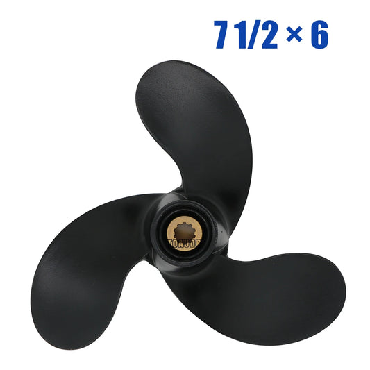 Propeller 7 1/2x6 188x135 A520 for Suzuki Outboard Engines 4-6HP 10 Tooth Spline RH 58110-97JA0-019