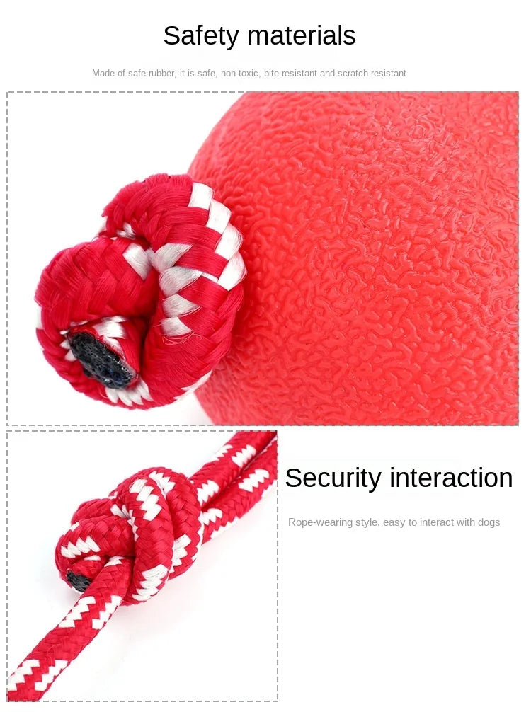 Dog Toys for Large Dogs Toy Rubber Molar Teeth Bite Train Solid Bite-resistant Elastic Non-toxic Odorless Pet Ball Toy