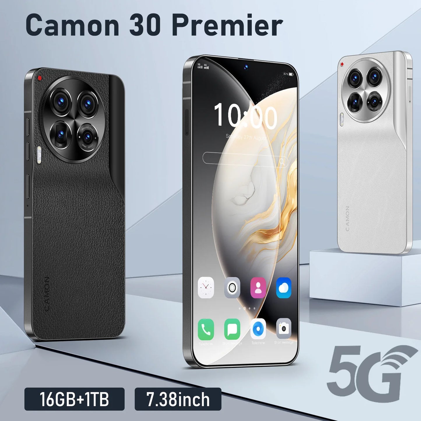 Value Deal Camon 30 5G Android Smartphone with 16GB+1TB 72MP+108MP Dual Camera Face Unlock Full Display Mobile Phone