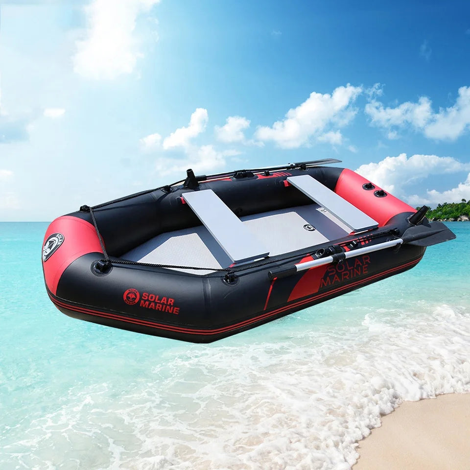 Solarmarine 260cm 0.7mm PVC Inflatable Boat for 3 People 3-person Air Mat Floor Rowing Boat
