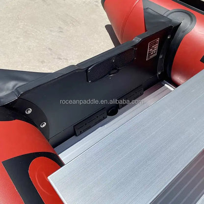 Factory Direct 3.8m Foldable Inflatable Boat Heat Welded PVC/Hypalon Sport Boat for 6 Person Aluminum Floor Dinghy for Sale