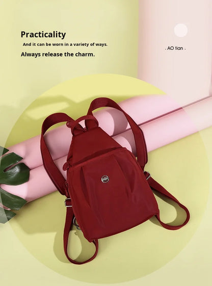 Mini Waterproof Anti-theft Women's Chest Bag 2025 New Simple Versatile Fashion Oxford Cloth Casual Small Mini Women's Backpack