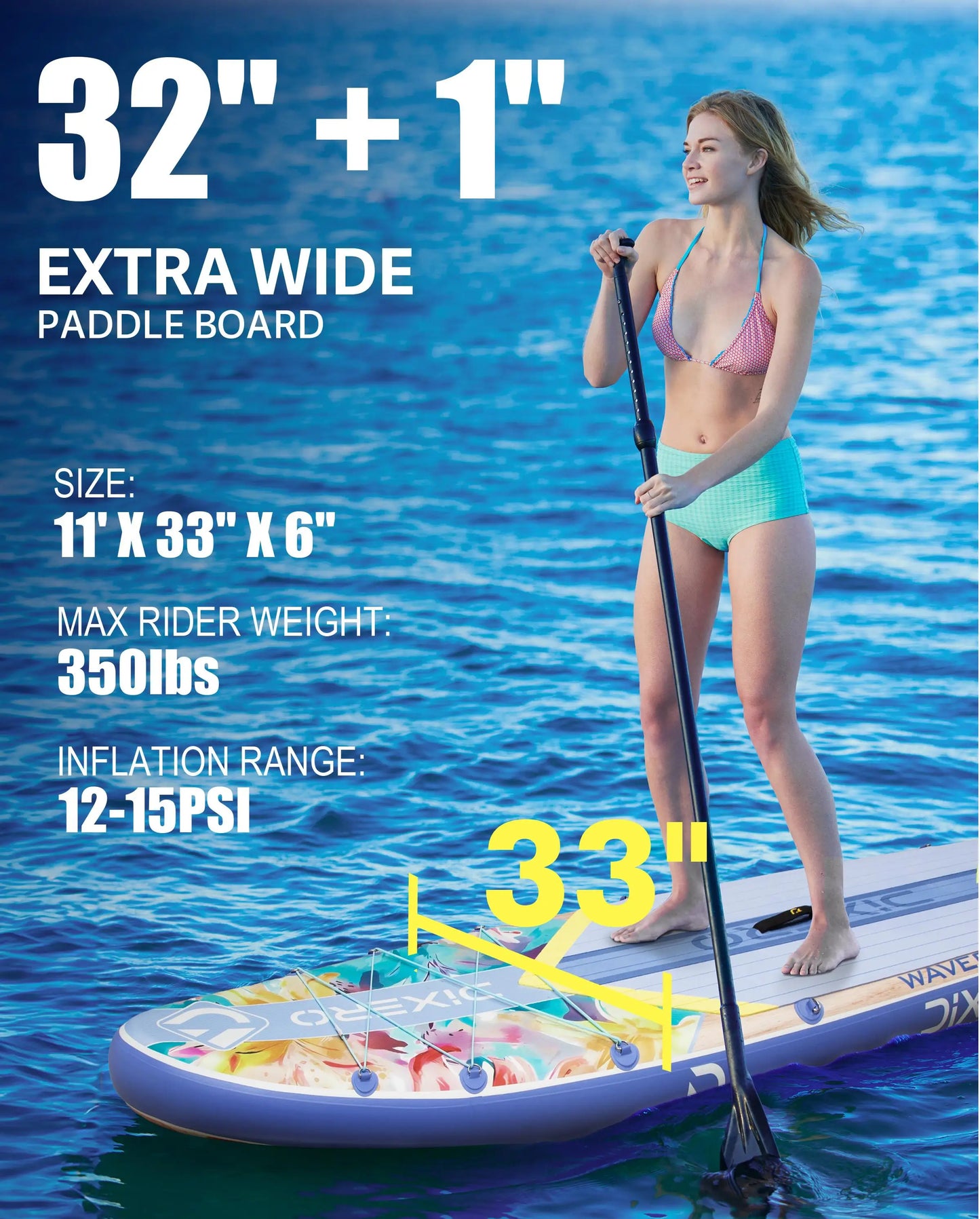 European Warehouse Free Shipping Surfing Board 11'*33"*6" Inflatable Stand up Paddle Board Beginner Friendly sup Paddle Board