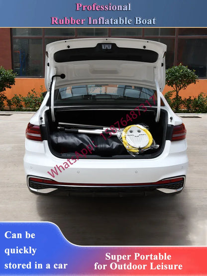 Fishing Boat 2-7 People, 0.9mm Thickening PVC Dinghy Rowing, Kayak Inflatable Boat Rescue Boat