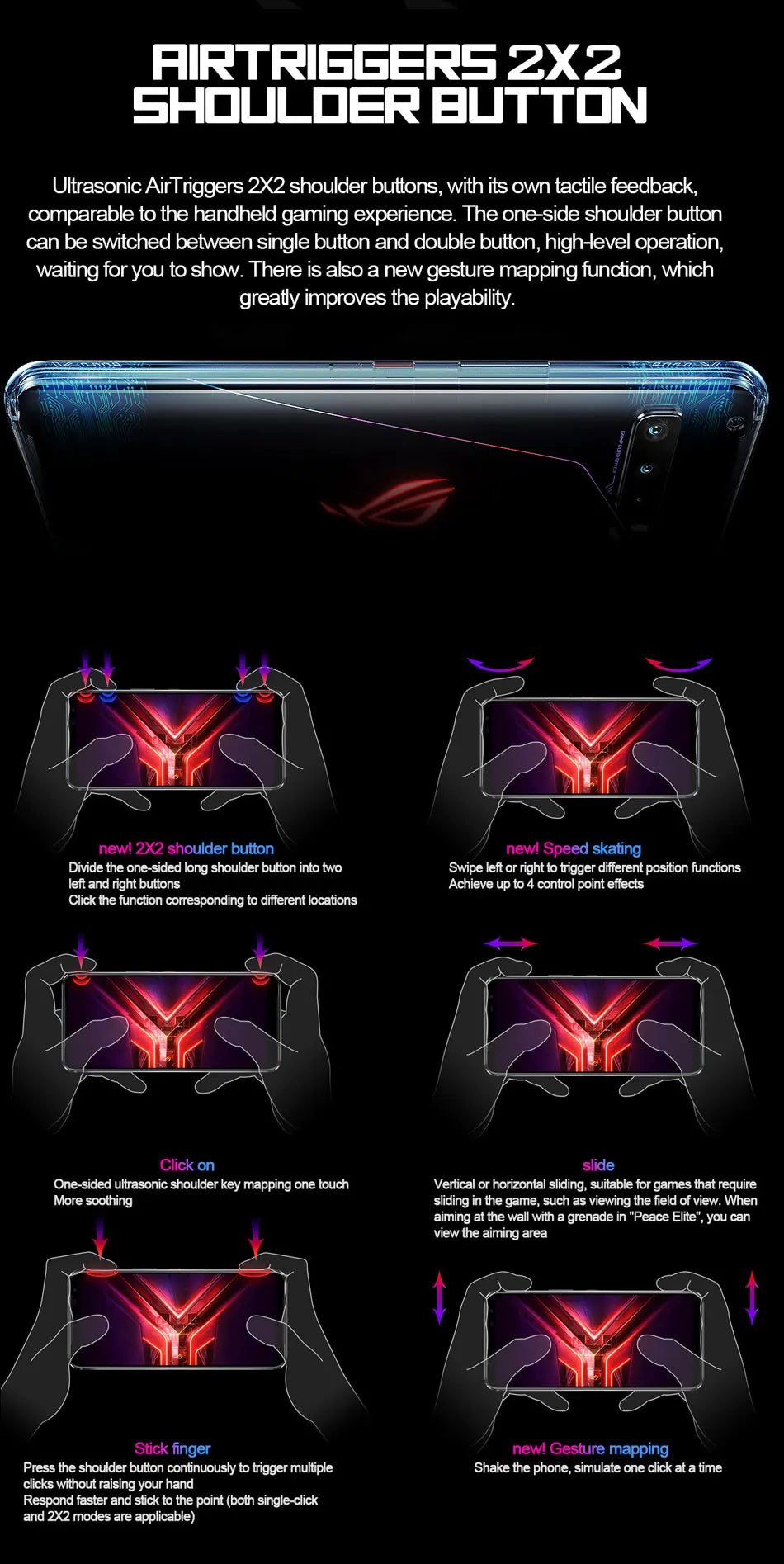 Global ROM Asus ROG Phone 3 5G Gaming Phone Snapdragon 865/865 Plus 6.59 Inch 144HZ Refresh Rate AMOLED 6000mAh 64MP Camera NFC