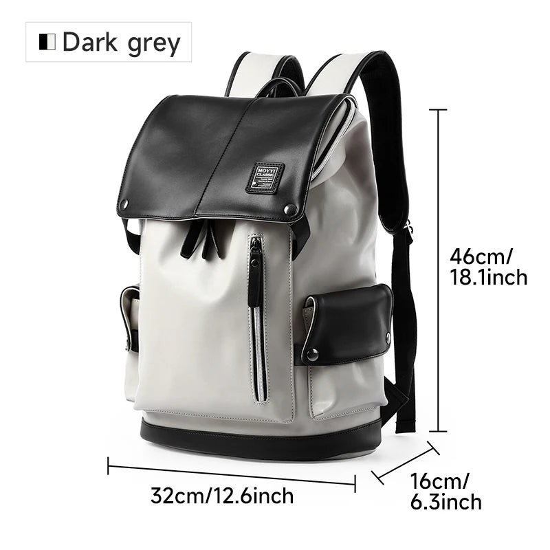 MOYYI Smart 15.6 Inch Laptop Backpacks Large Capacity Oxford Backpacks for Men Outdoor Travel Zipper Men's Backpack