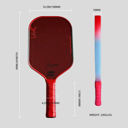 Red Kevlar GEN4 Pro IV Pickleball Paddle EVA Honeycomb Elongated 16mm TFP Generation Propulsion Rough Surface Entertainment