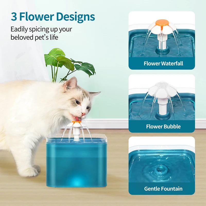 Pet Water Dispenser Automatic Pet Drinking Feeder Cat Water Fountain LED Water Level Display Cat Products