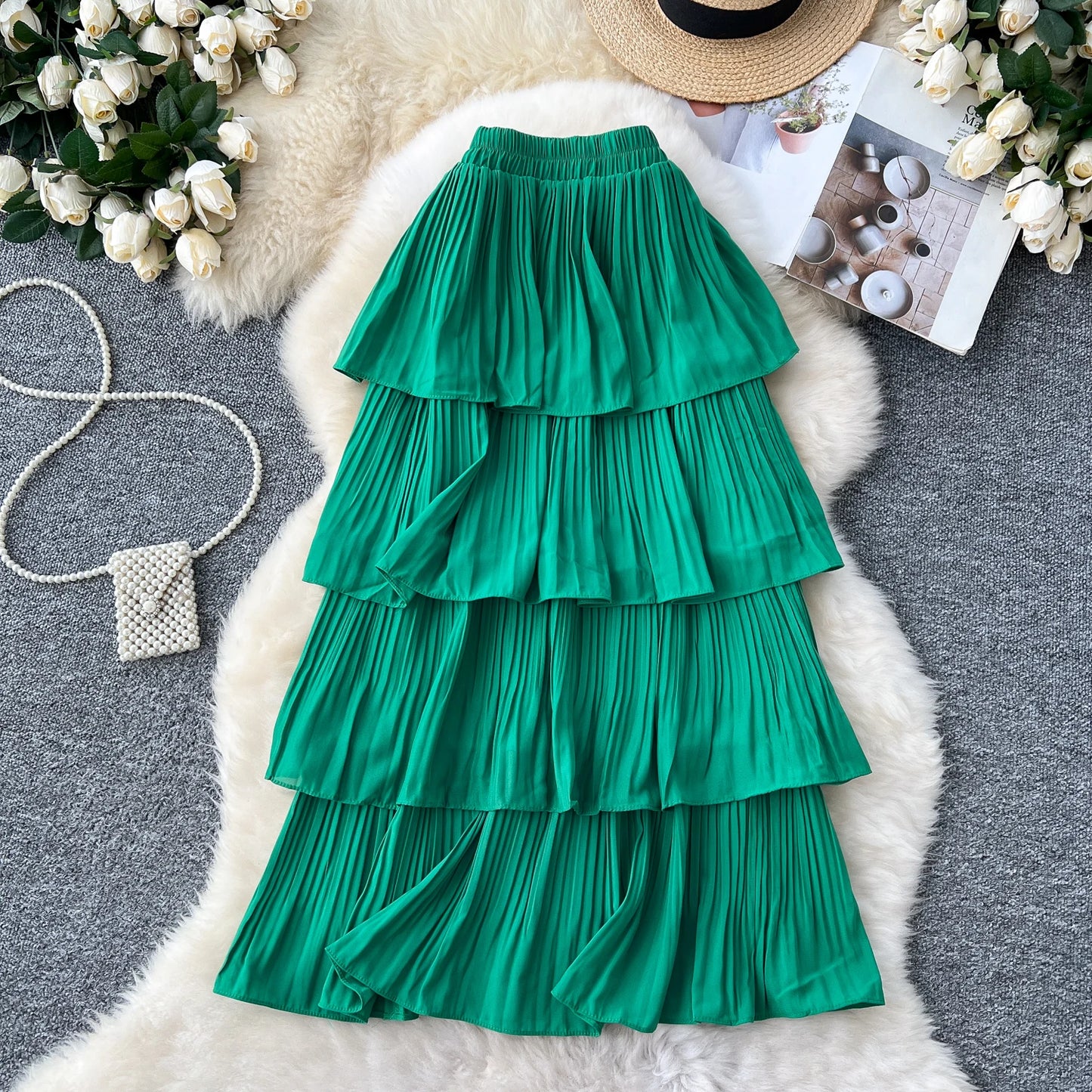 Autumn A-Line Skirt Women Casual High Waist Midi Skirts For Girls Sweet Skirt Clothes Women Wholesale