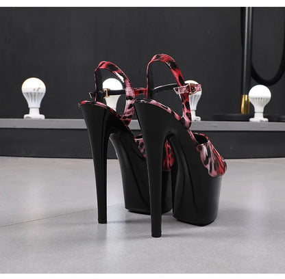 shoes for women 2026 Fashion Women Pumps Retro Thin Heels Sandals Leopard Spring Platform Dress Party Wedding Basic Shoes Woman