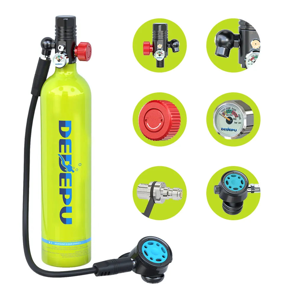2022 New Arrival Underwater Breath Portable Mini Scuba Diving Tank Spare Air Cylinder 1L Mini Scuba Tank