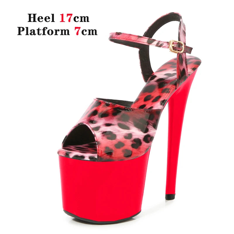 shoes for women 2026 Fashion Women Pumps Retro Thin Heels Sandals Leopard Spring Platform Dress Party Wedding Basic Shoes Woman