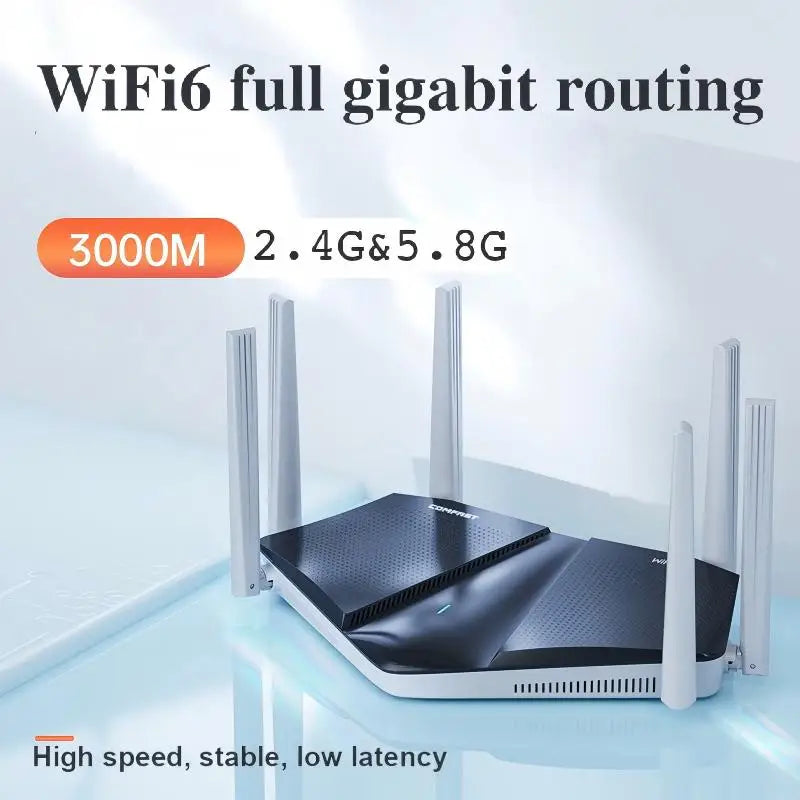 3000Mbps WiFi6 Router with 16 Devices Compatibility WPS Enabled Mesh Wi-Fi System Power Routers
