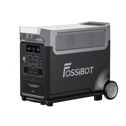 FOSSiBOT F3600 Pro Portable Power Station 3840Wh LiFePO4 Solar Generator 3600W AC Output 2000W Solar Charge With Rolling Wheels