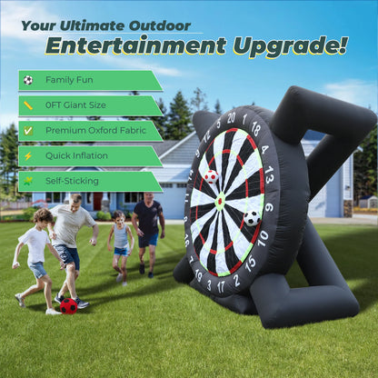 Commercial Grade Inflatable Football Dartboard Giant Sticky Dartboard Support Outdoor Games Inflatable Soccer Darts Board