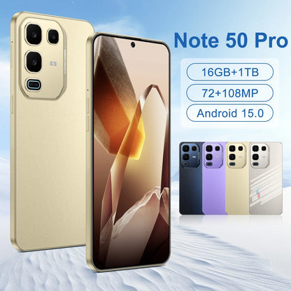 Original Note 50 Pro Power 5G Smartphone with 108MP Camera Deca Core Processor 1TB Storage 7.3 Inch Display Global Version