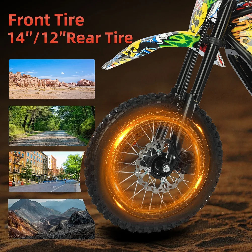 US Hot Sale Urban Electric Dirt Bike 2000W Brushless Motor Front 14" Rear 12" Tire Electric Moto Bike Racing Bike