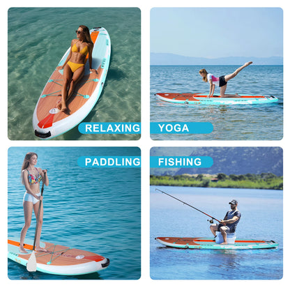Durable Heavy Duty PVC Drop Stitch Inflatable Paddle Board with Non Slip EVA Deck for Ocean River and Lake Water Sports