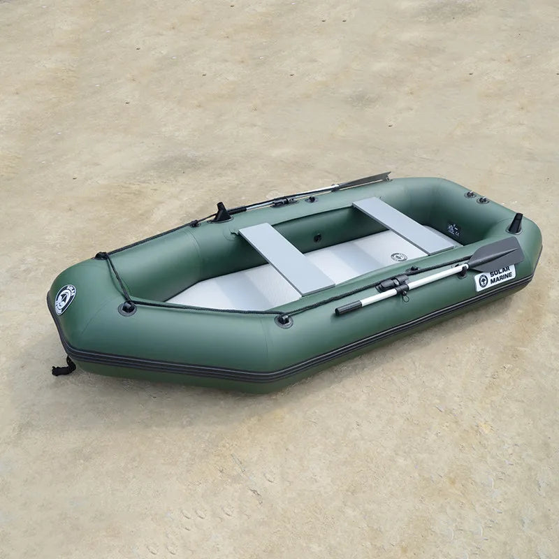 Solar Marine 3.0M 4-5 Person PVC Fishing Boat Rowing Kayak Inflatable Boat Free Accessories Family Water Entertainment