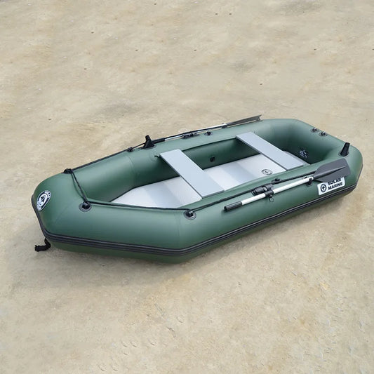 Solar Marine 3.0M 4-5 Person PVC Fishing Boat Rowing Kayak Inflatable Boat Free Accessories Family Water Entertainment