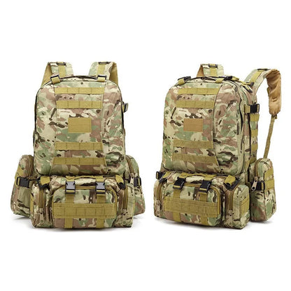 Camouflage Tactical Bag Combination Heavy Climbing Bag Large Capacity Outdoor Hiking Fitness Backpack