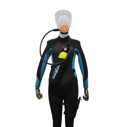 DEDEPU Whole Set Scuba Diving Mini scuba tank with High-Pressure Manual Pump Dive Kit
