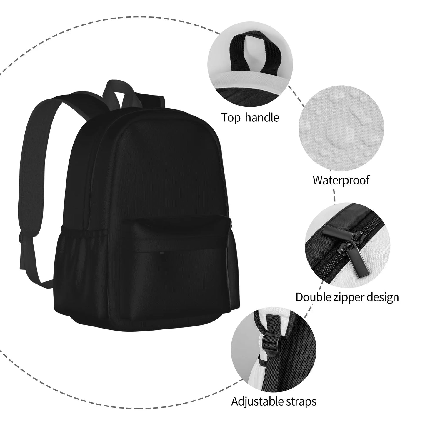 Ergonomic Lightweight Fashionable Backpack 1 MOQ Custom Student Bookbag Large Capacity Waterproof College Bag No Minimum Order